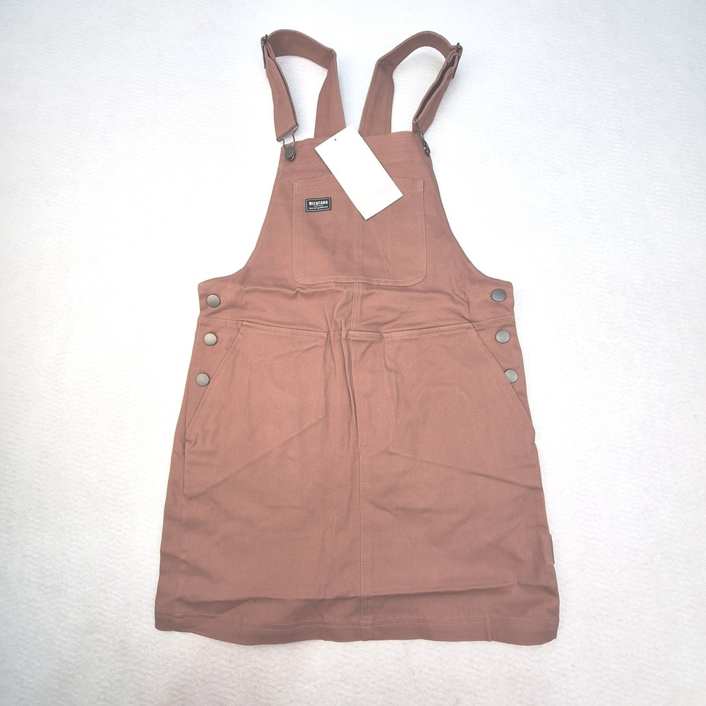 Wildfang Essential Skirtall Womens XS Rose Brown Stretch Dress Cargo Utility
